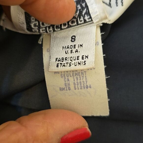 ANN KLEIN BLACK, VINTAGE LEATHER PENCIL SKIRT SZ 8 - Picture 6 of 8